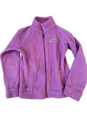 Columbia Purple Full-Zip Fleece Jacket Girls Size Small 6/7